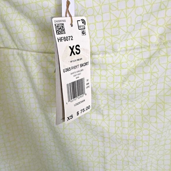 Adidas Golf Skort Womens Size XS Ultimate 365 Print Skirt White Geometric Gym - Picture 7 of 8